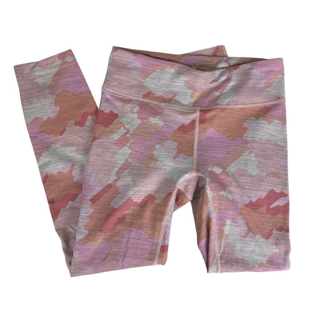 Outdoor Voices Pink Camo Mid-Rise Leggings Sz S Athleisure Comfort Stretch